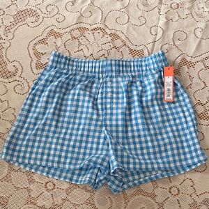 Target Blue Gingham Women's Pajama Shorts
